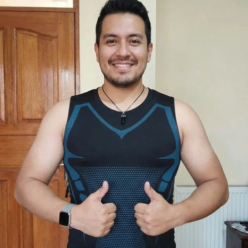 Cliente usando una camiseta de compresión